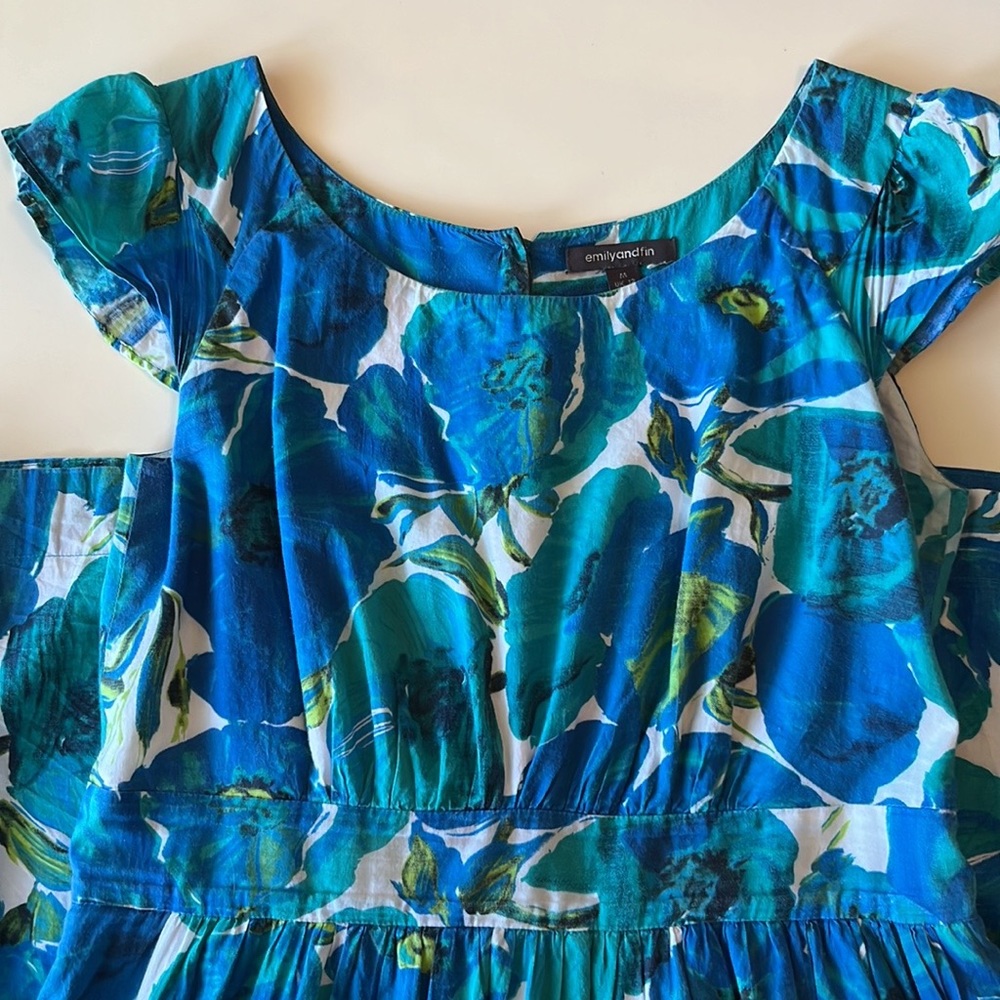 **ISO** — Emily and Fin blue floral watercolor dress in UK 16/18 | XL/XXL